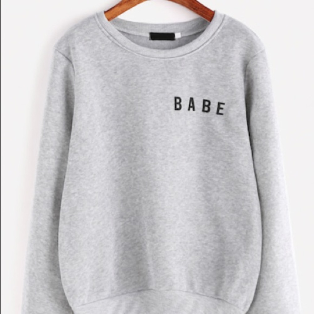 Grey babe pullover